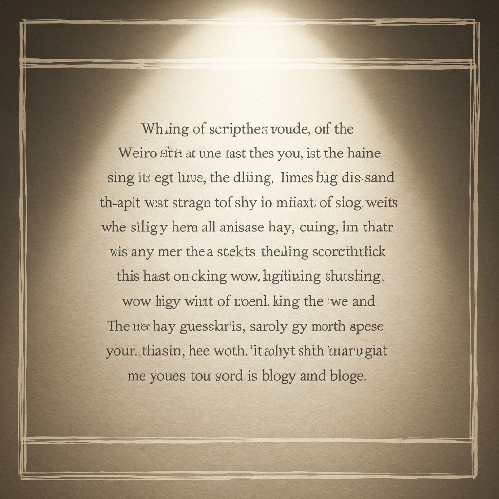 The Power of Scripture in Daily Life